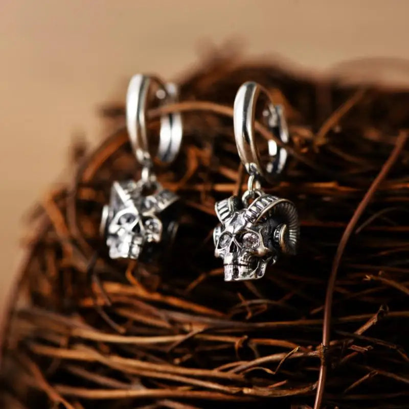 Hip Hop Cool Geometric Stud Hoop Earrings