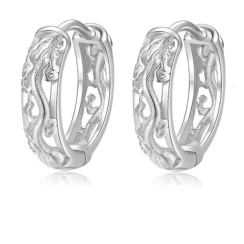 Hip Hop Cool Geometric Stud Hoop Earrings