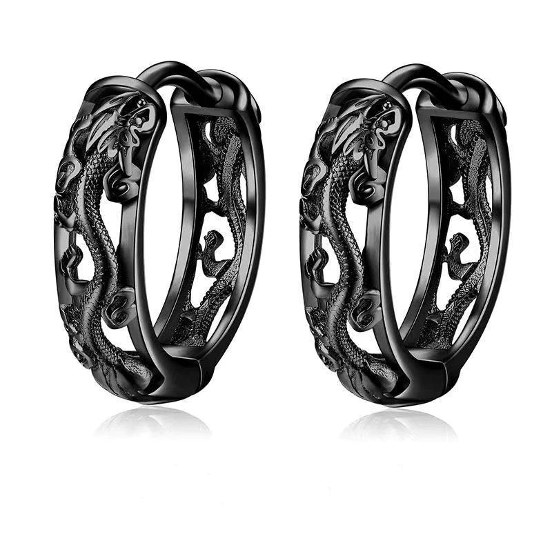 Hip Hop Cool Geometric Stud Hoop Earrings