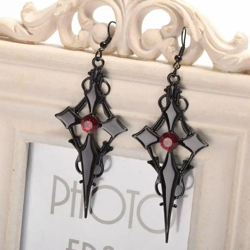 Hip Hop Cool Geometric Stud Hoop Earrings
