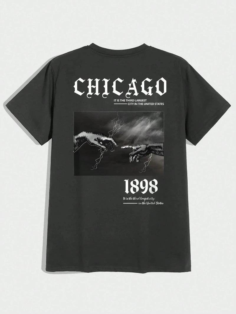 Hands Slogan Graphic Cotton T-shirt