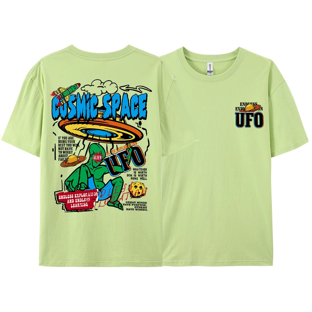 Cosmic Space Ufo Aliens Funny Graphic Tees