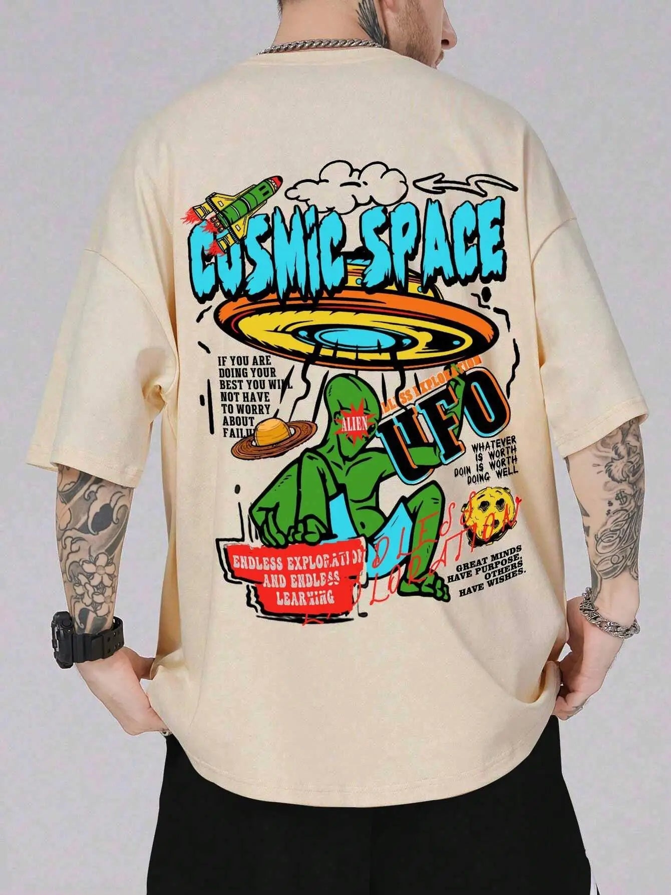Cosmic Space Ufo Aliens Funny Graphic Tees