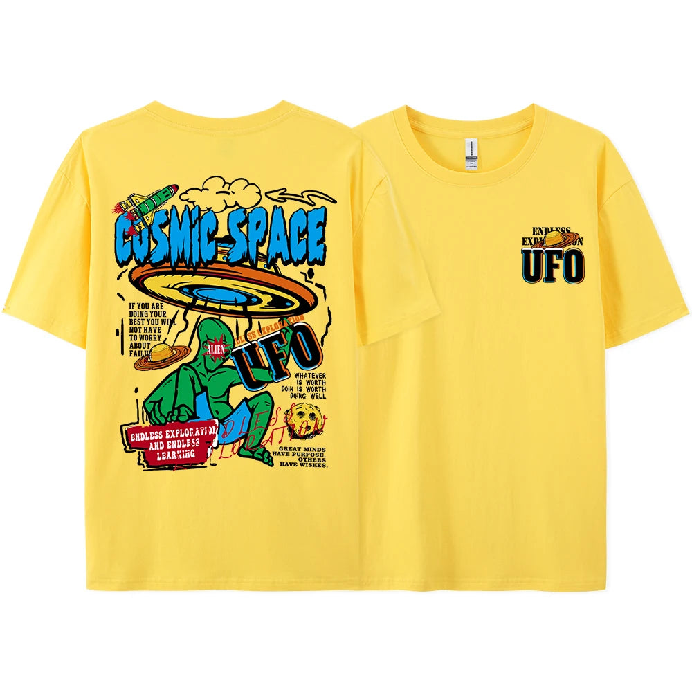 Cosmic Space Ufo Aliens Funny Graphic Tees