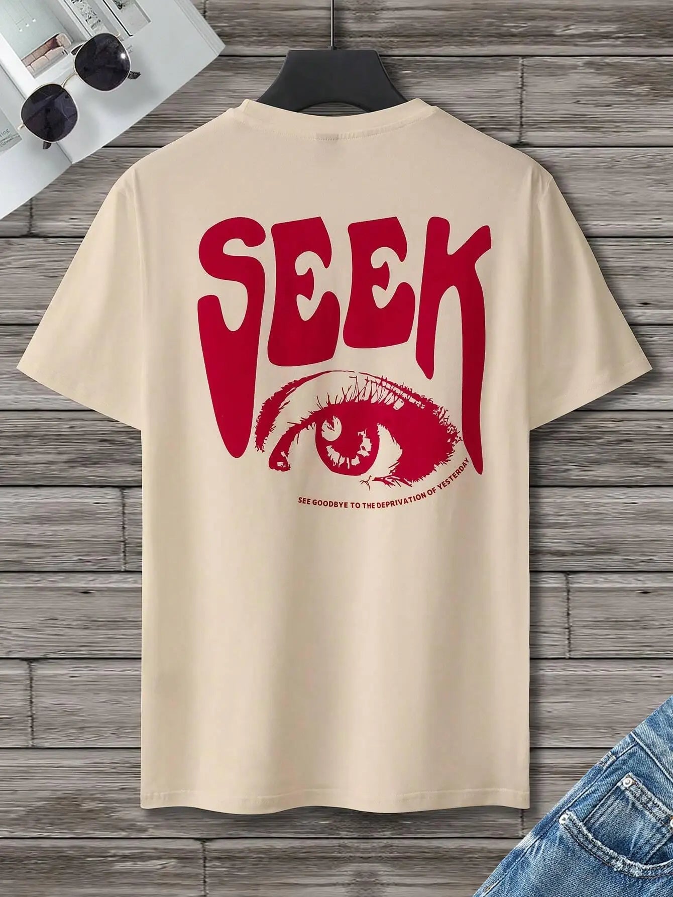 Seek Anticipated Gaze Printing T-Shirt