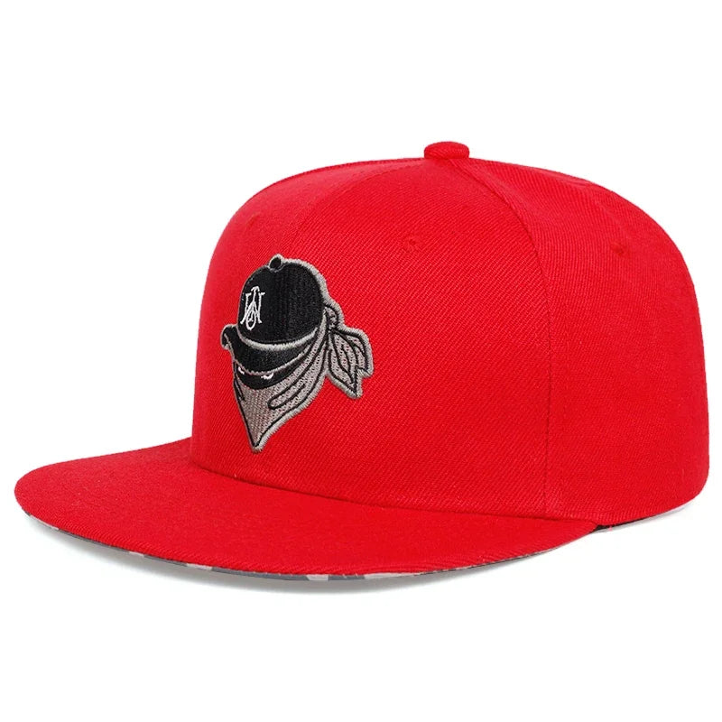 Masked Embroidery Hip-hop Hat