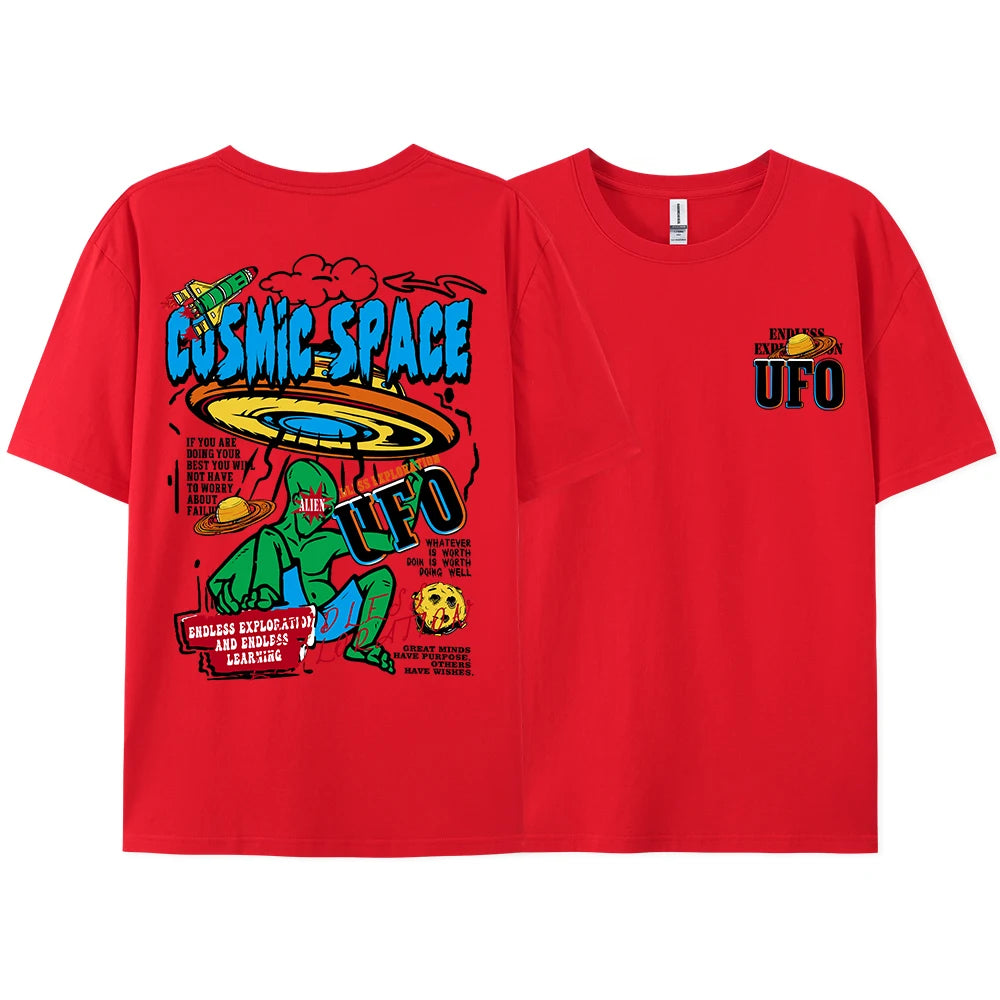 Cosmic Space Ufo Aliens Funny Graphic Tees