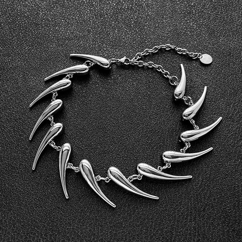 Stainless Steel Chains Rivet Choker Necklace