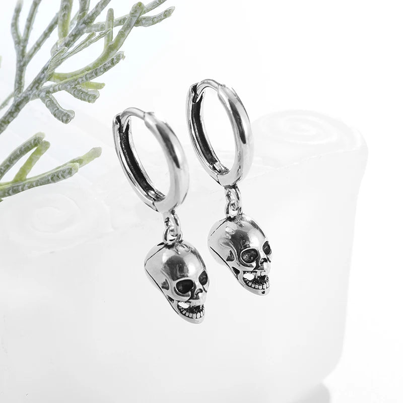 Hip Hop Cool Geometric Stud Hoop Earrings