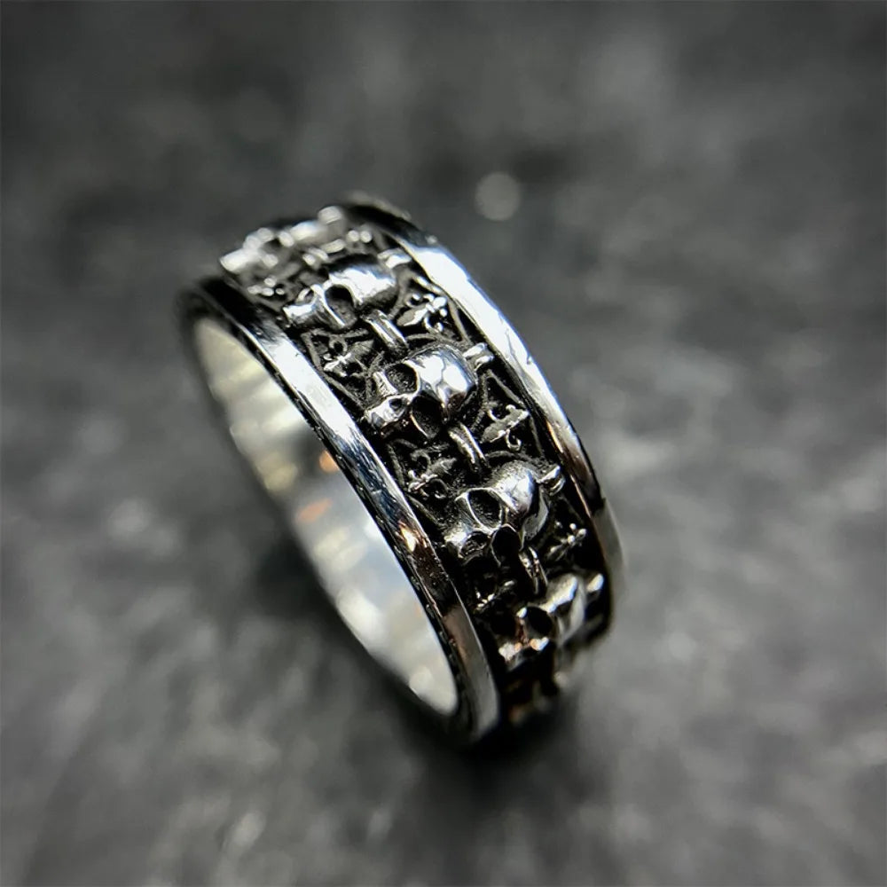 Punk Gothic Vintage Skeleton Open End Ring
