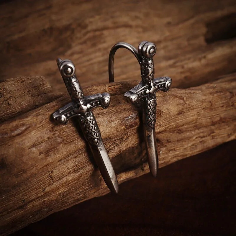 Hip Hop Cool Geometric Stud Hoop Earrings