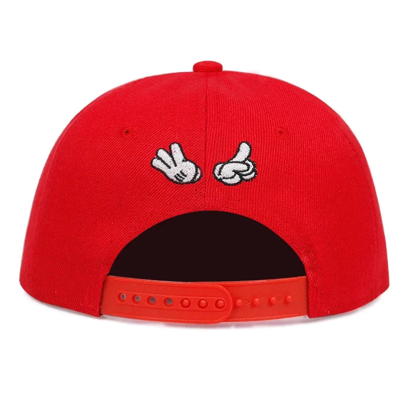 Masked Embroidery Hip-hop Hat
