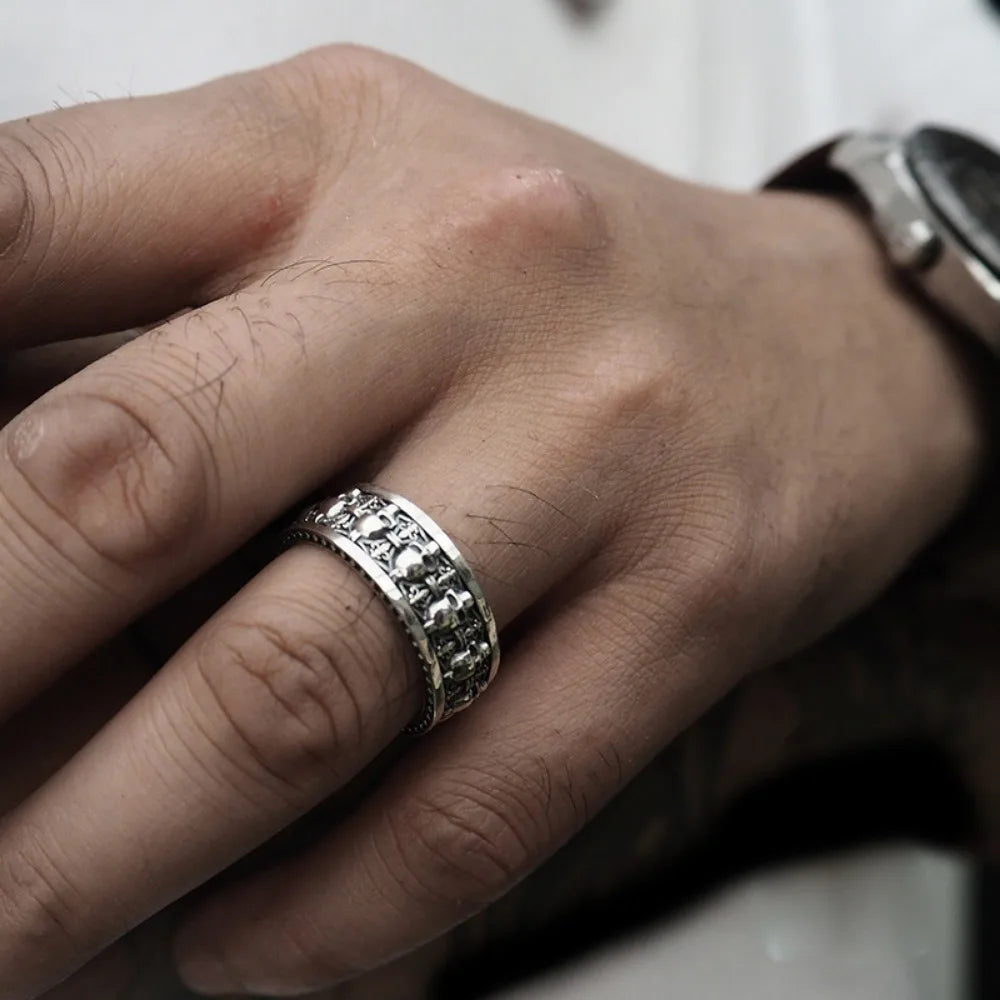 Punk Gothic Vintage Skeleton Open End Ring