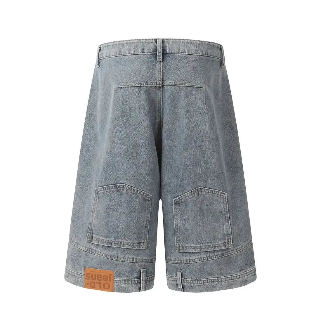 Hip Hop Retro Waist Inverted Design Men Denim Shorts