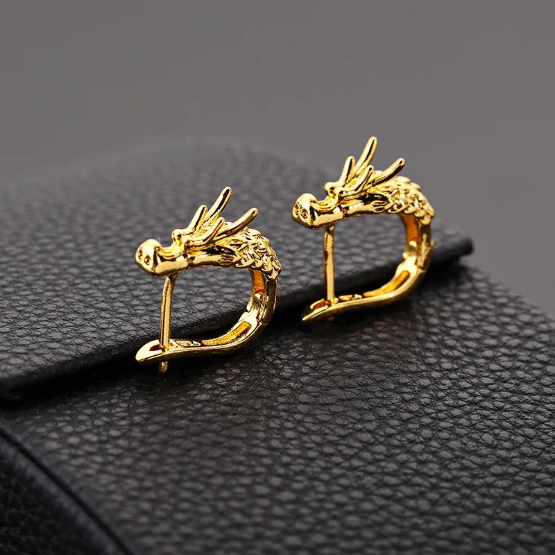 Hip Hop Cool Geometric Stud Hoop Earrings