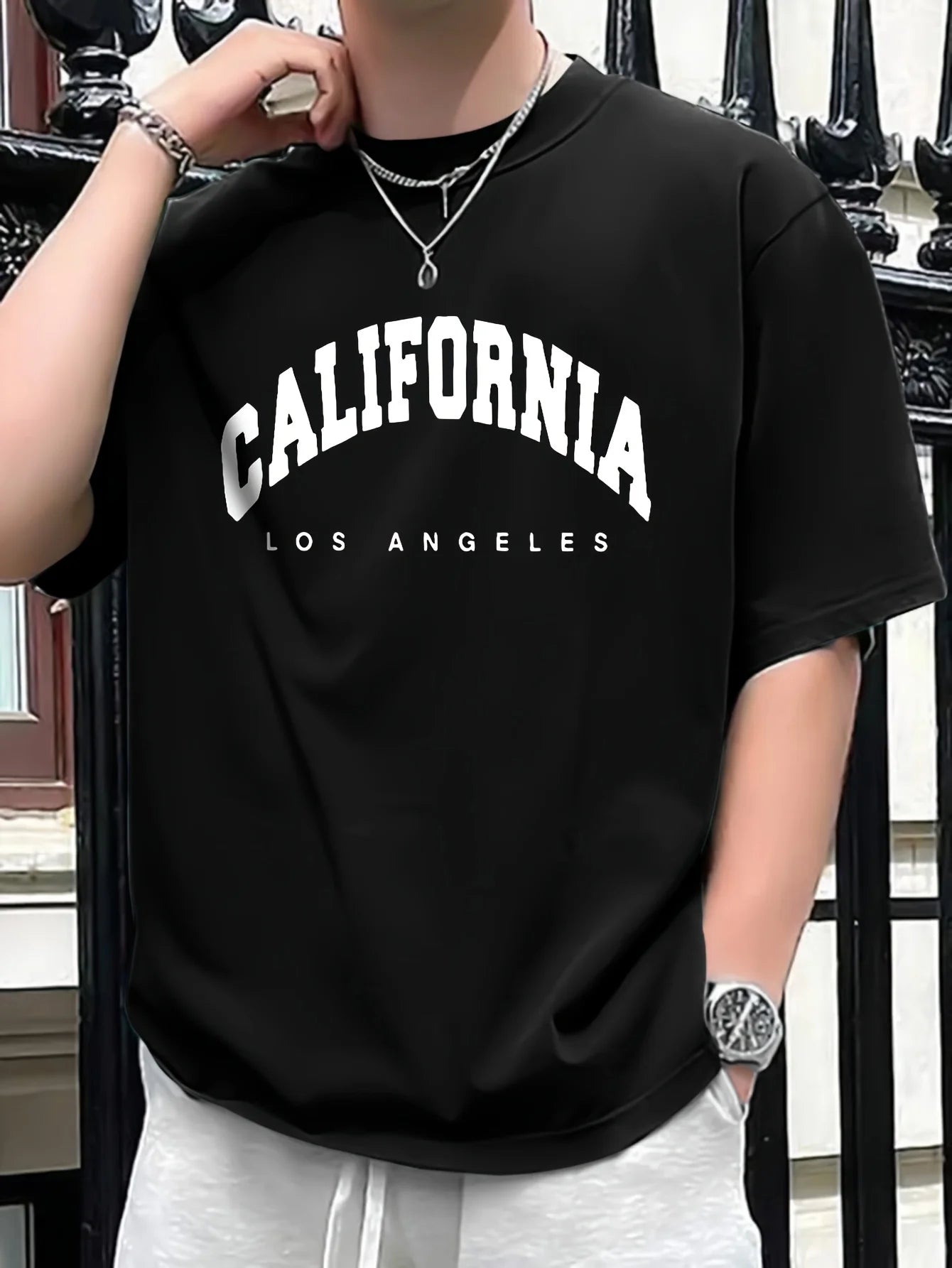 Round neck short sleeved T-shirt top