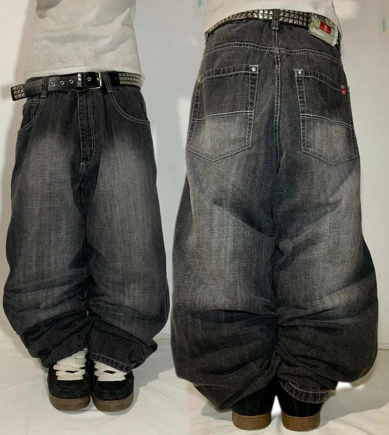 Gothic Fashion Washed Old Casual Jeans