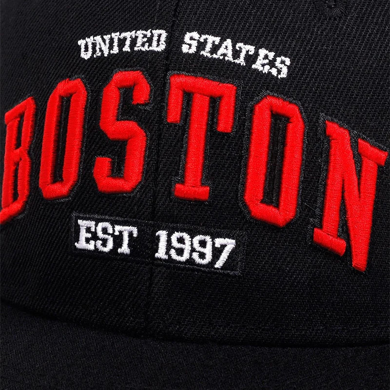 BOSTON Letter Embroidery Hip-hop Hats
