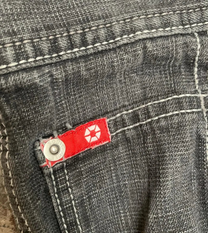 Gothic Fashion Washed Old Casual Jeans