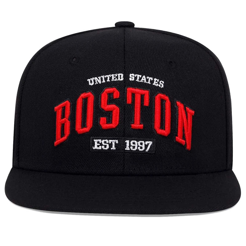 BOSTON Letter Embroidery Hip-hop Hats