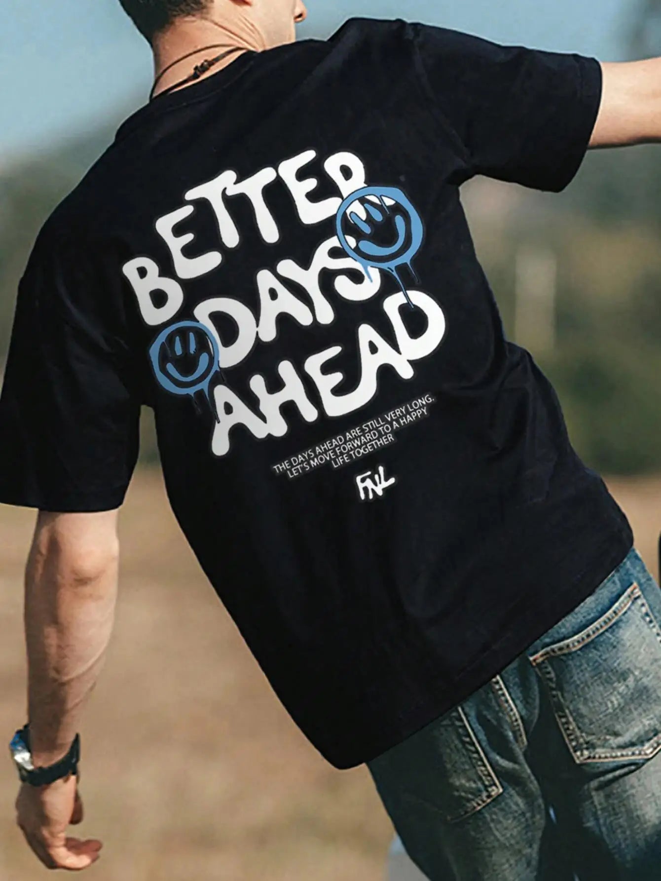 Better Days Ahead Letter Graphic T-Shirt