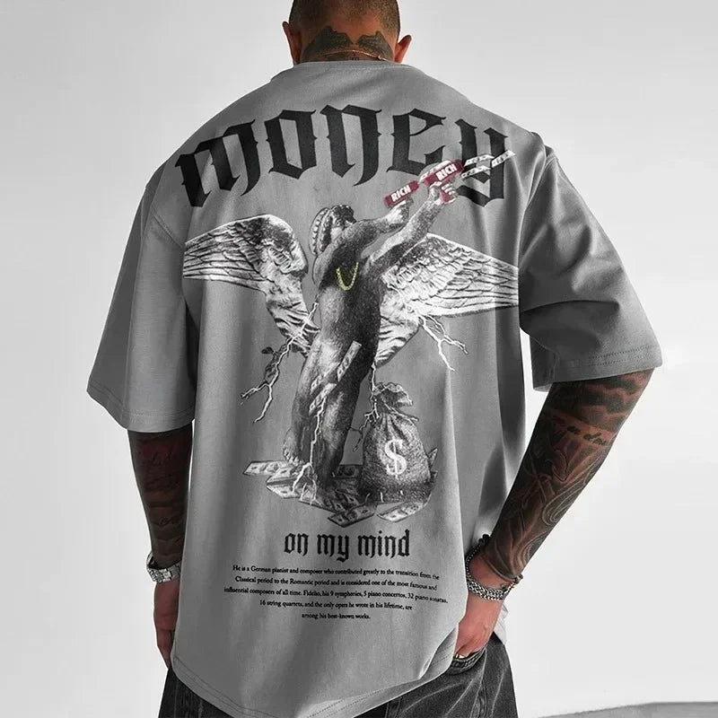 Money Angel Print Men's T-Shirt