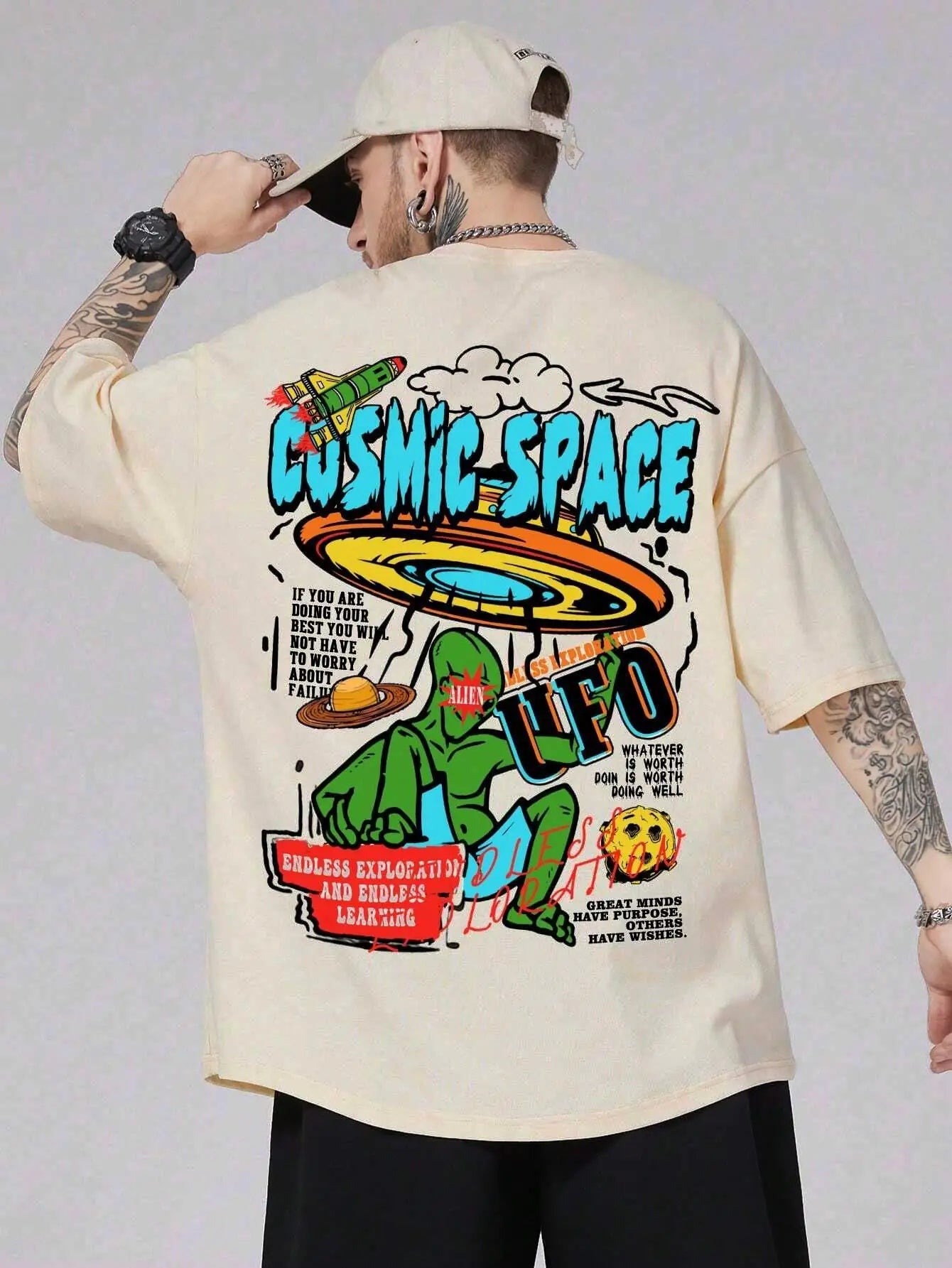 Cosmic Space Ufo Aliens Funny Graphic Tees