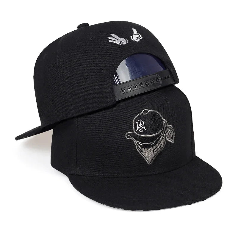 Masked Embroidery Hip-hop Hat