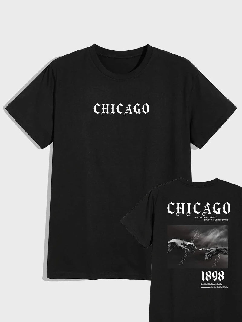 Hands Slogan Graphic Cotton T-shirt