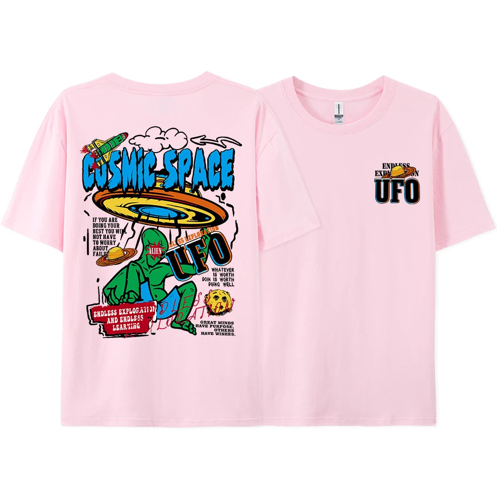 Cosmic Space Ufo Aliens Funny Graphic Tees