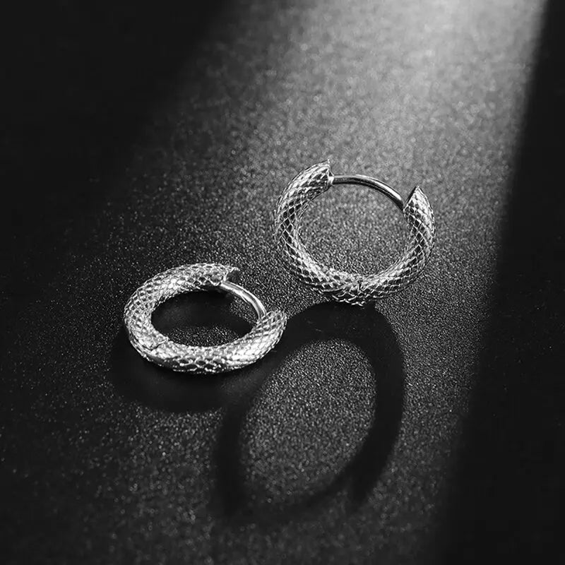 Hip Hop Cool Geometric Stud Hoop Earrings
