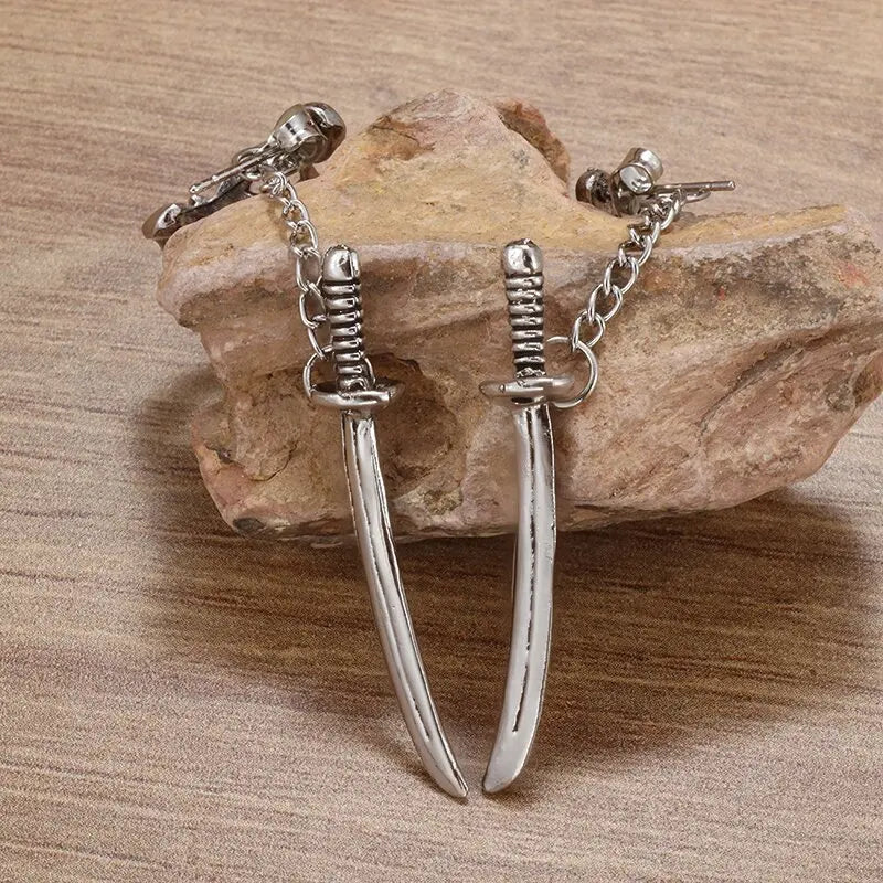 Hip Hop Cool Geometric Stud Hoop Earrings