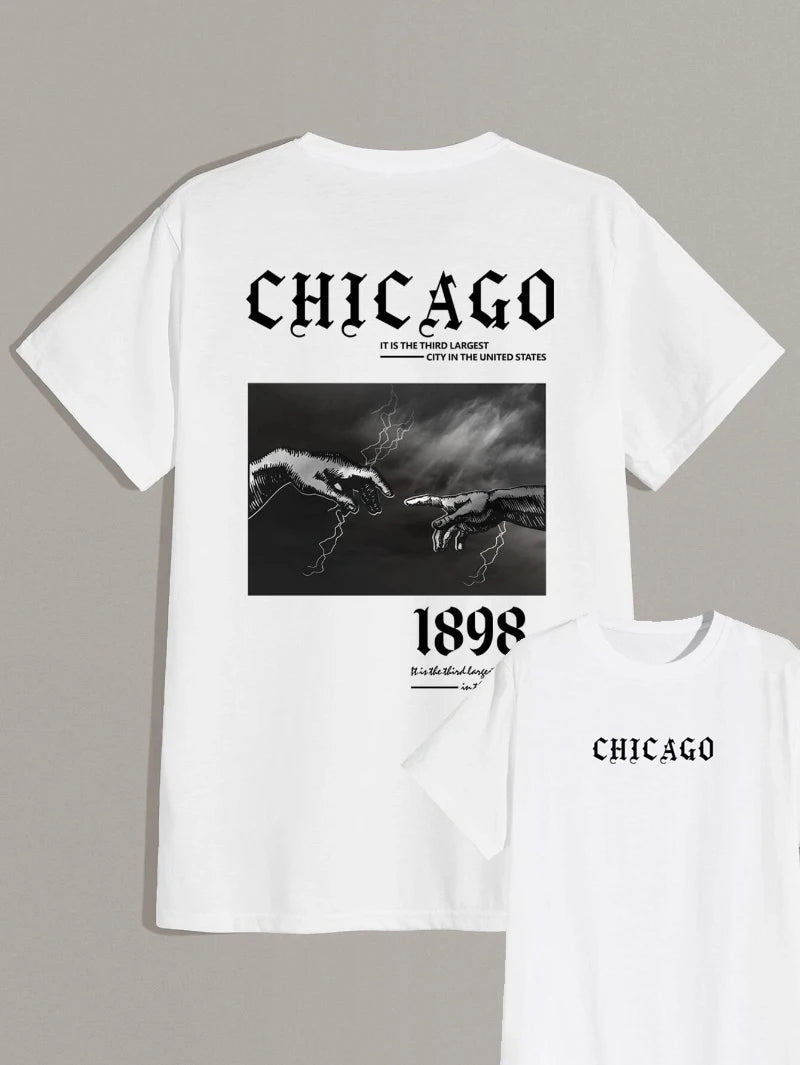Hands Slogan Graphic Cotton T-shirt