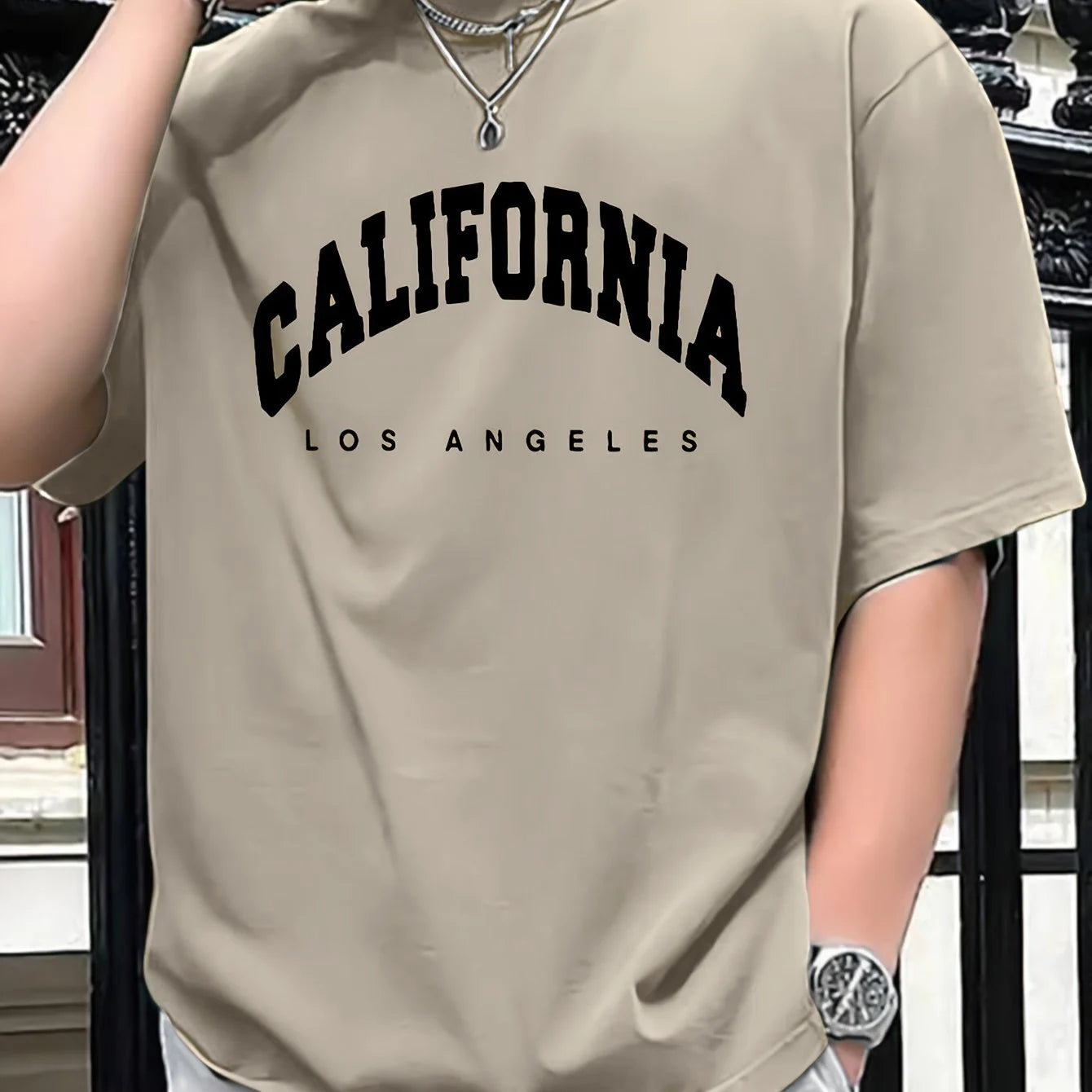 Round neck short sleeved T-shirt top