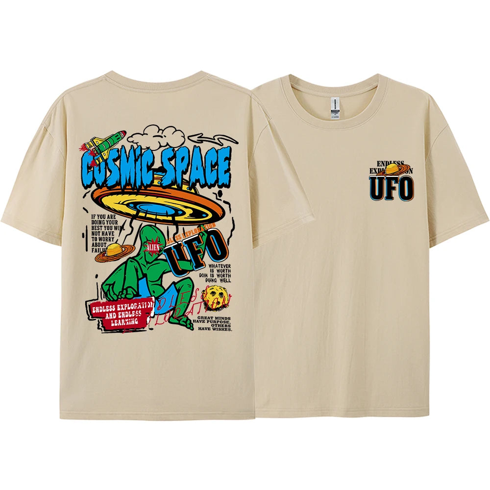 Cosmic Space Ufo Aliens Funny Graphic Tees