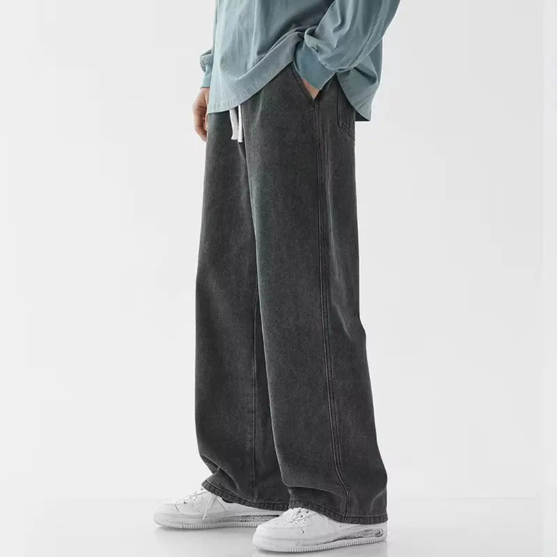 Men's Casual Long Denim Classic Pants