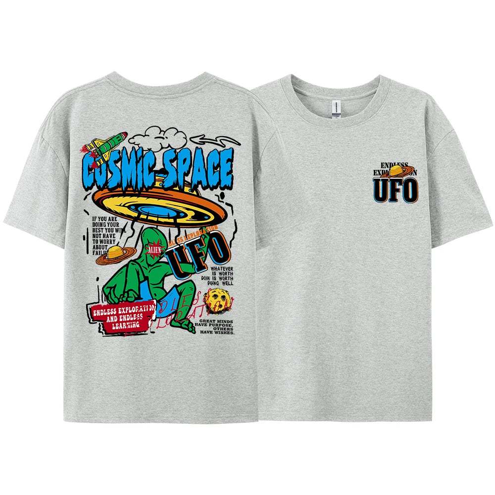 Cosmic Space Ufo Aliens Funny Graphic Tees
