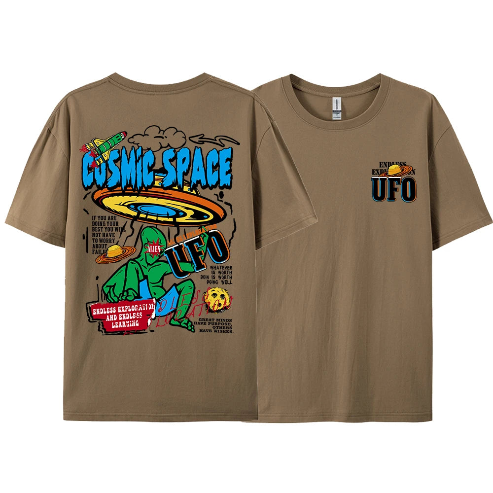 Cosmic Space Ufo Aliens Funny Graphic Tees
