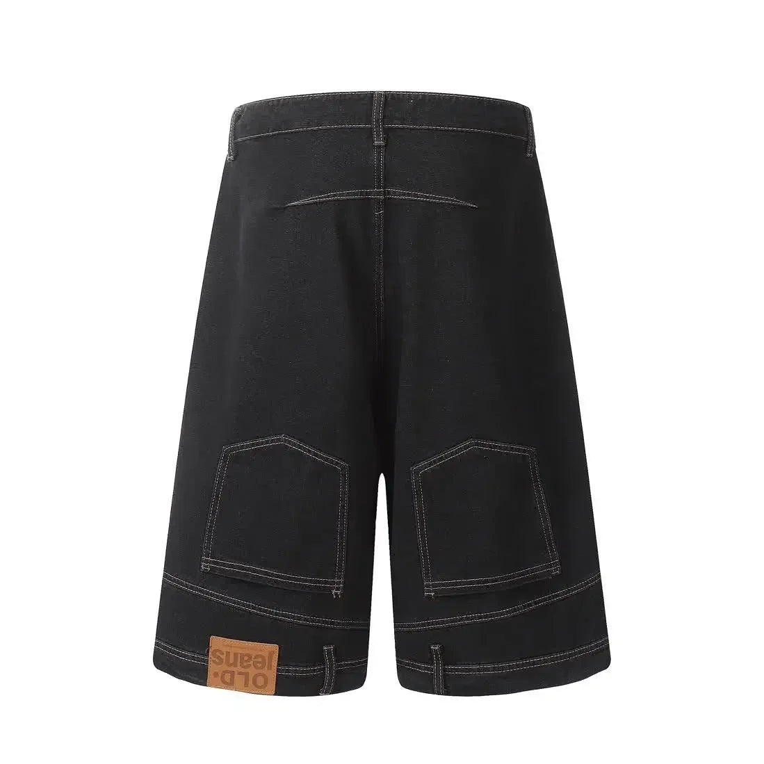 Hip Hop Retro Waist Inverted Design Men Denim Shorts