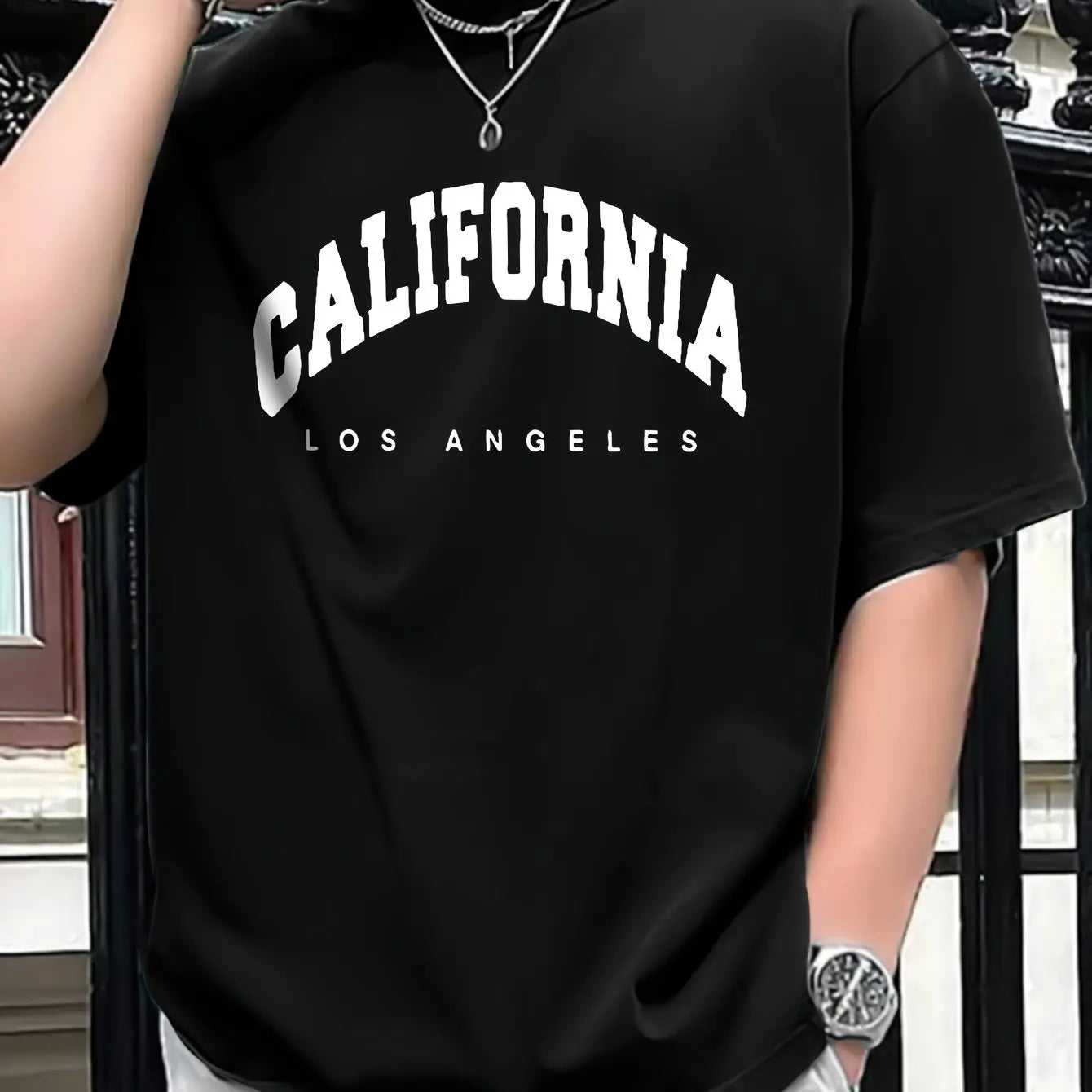 Round neck short sleeved T-shirt top