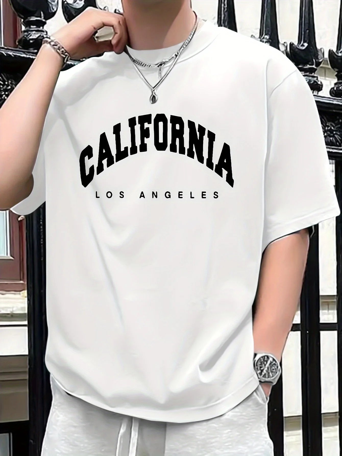 Round neck short sleeved T-shirt top