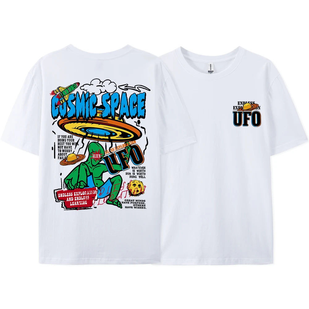 Cosmic Space Ufo Aliens Funny Graphic Tees