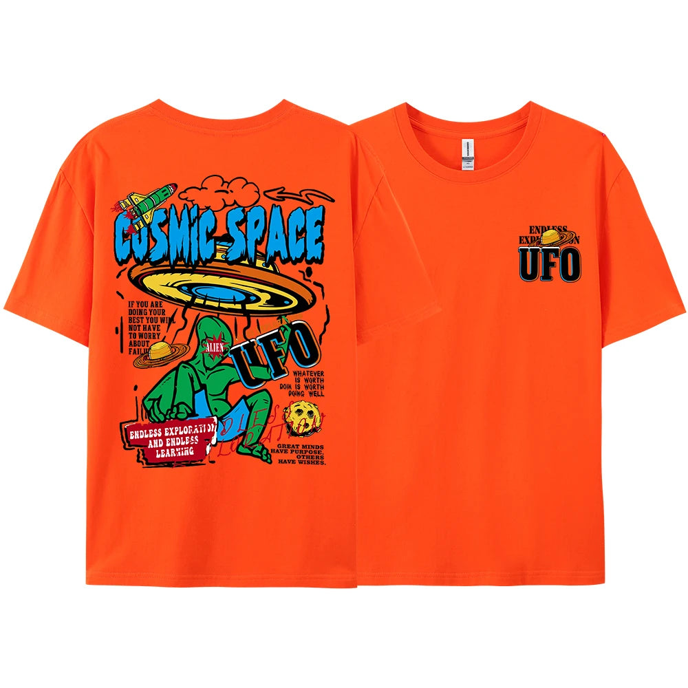 Cosmic Space Ufo Aliens Funny Graphic Tees