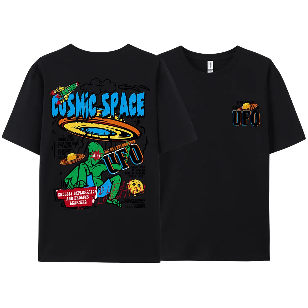 Cosmic Space Ufo Aliens Funny Graphic Tees