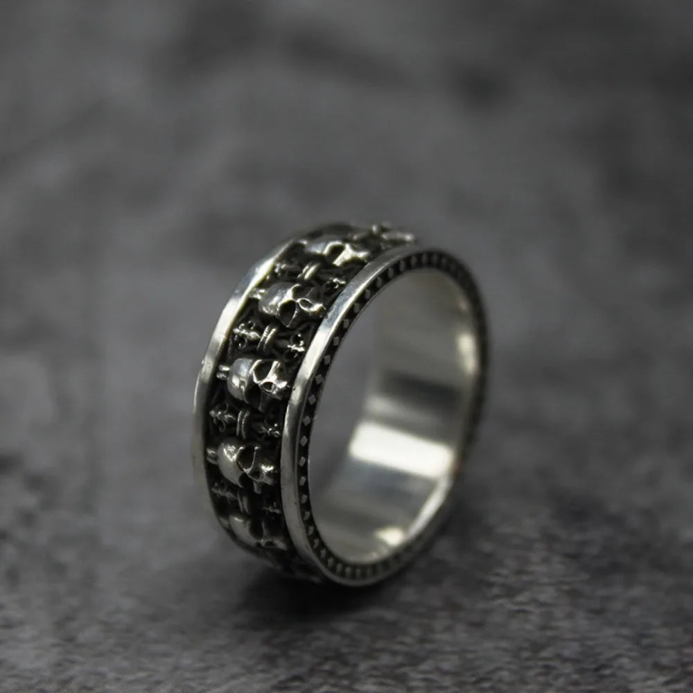 Punk Gothic Vintage Skeleton Open End Ring