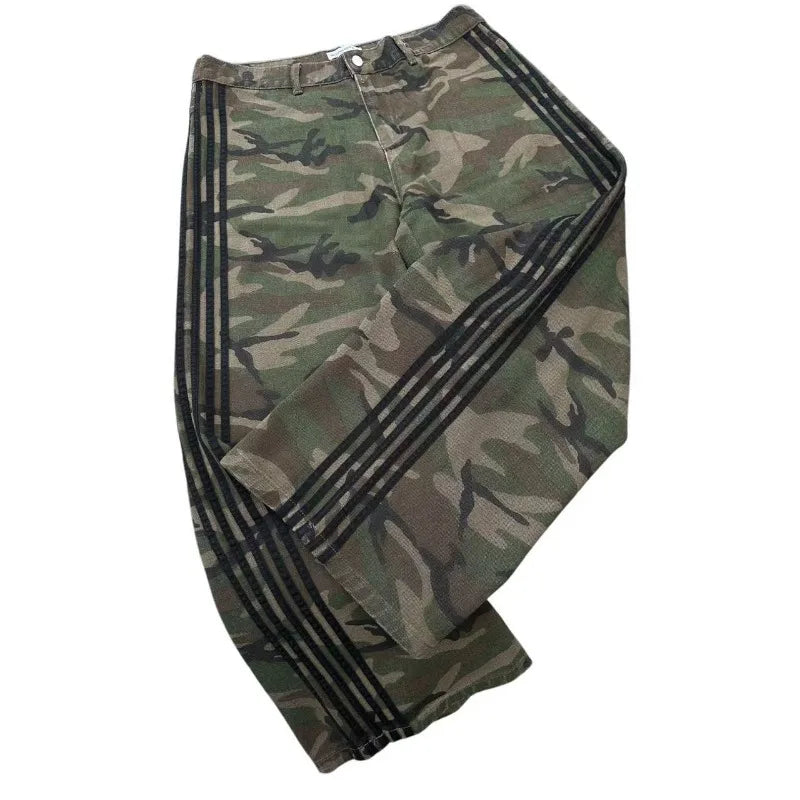 Goth fashion camouflage design jeans