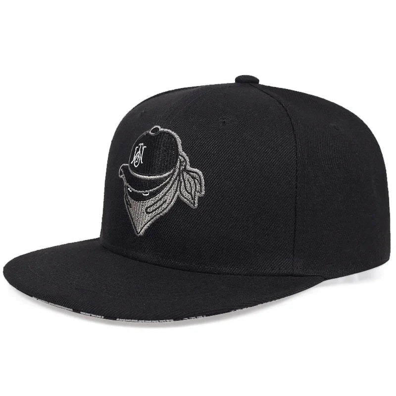 Masked Embroidery Hip-hop Hat
