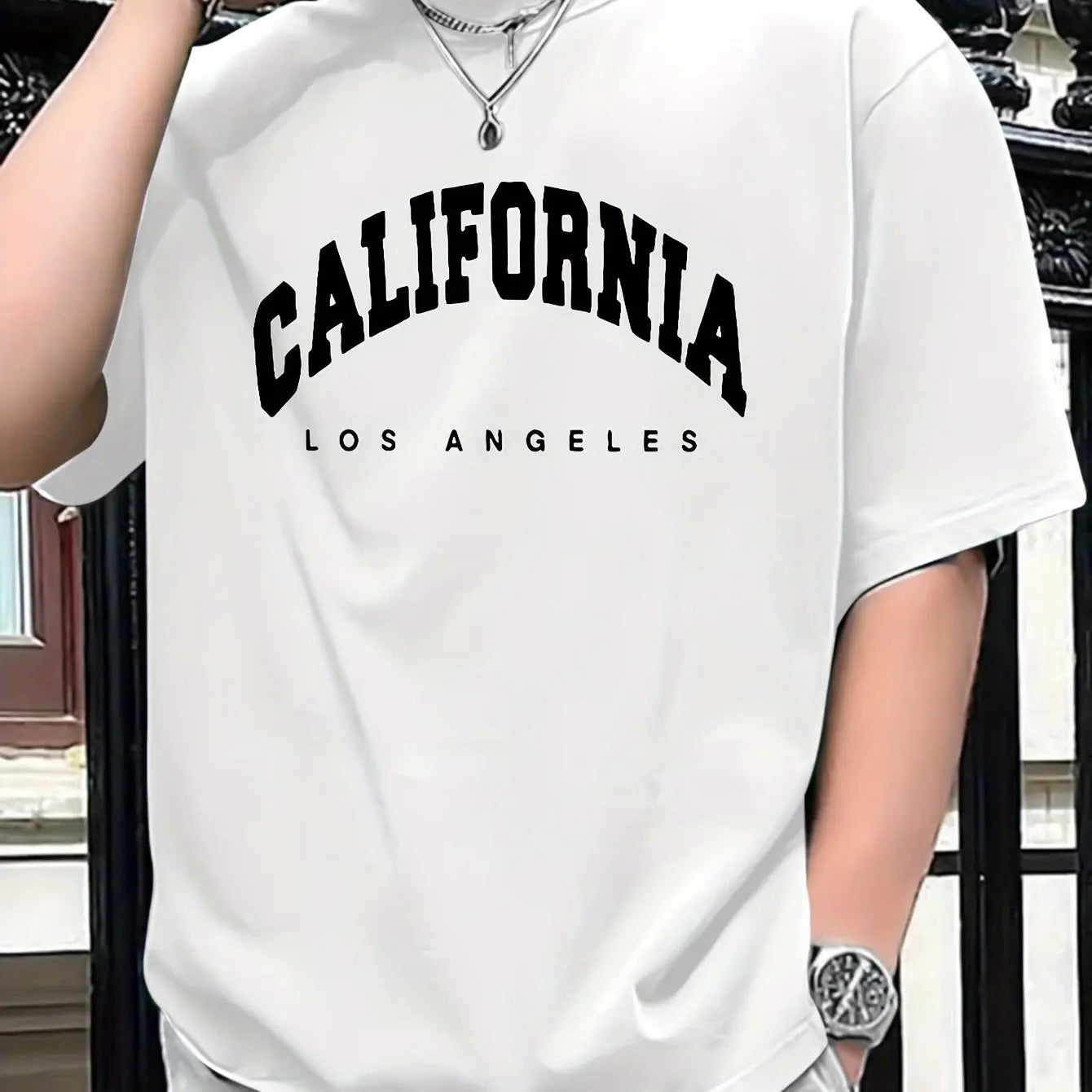 Round neck short sleeved T-shirt top