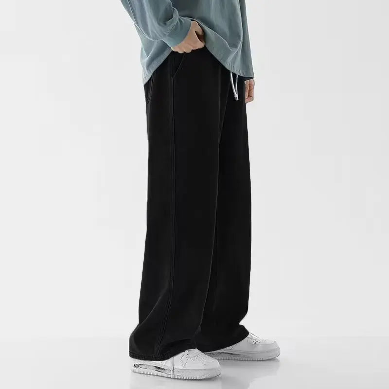 Men's Casual Long Denim Classic Pants