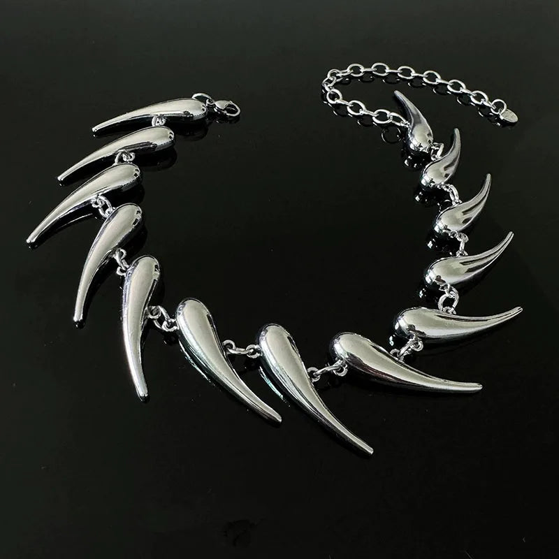 Stainless Steel Chains Rivet Choker Necklace